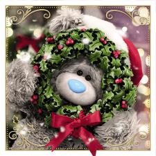 3D Holographic Bear Holding Wreath Me to You Bear Christmas Card Image Preview